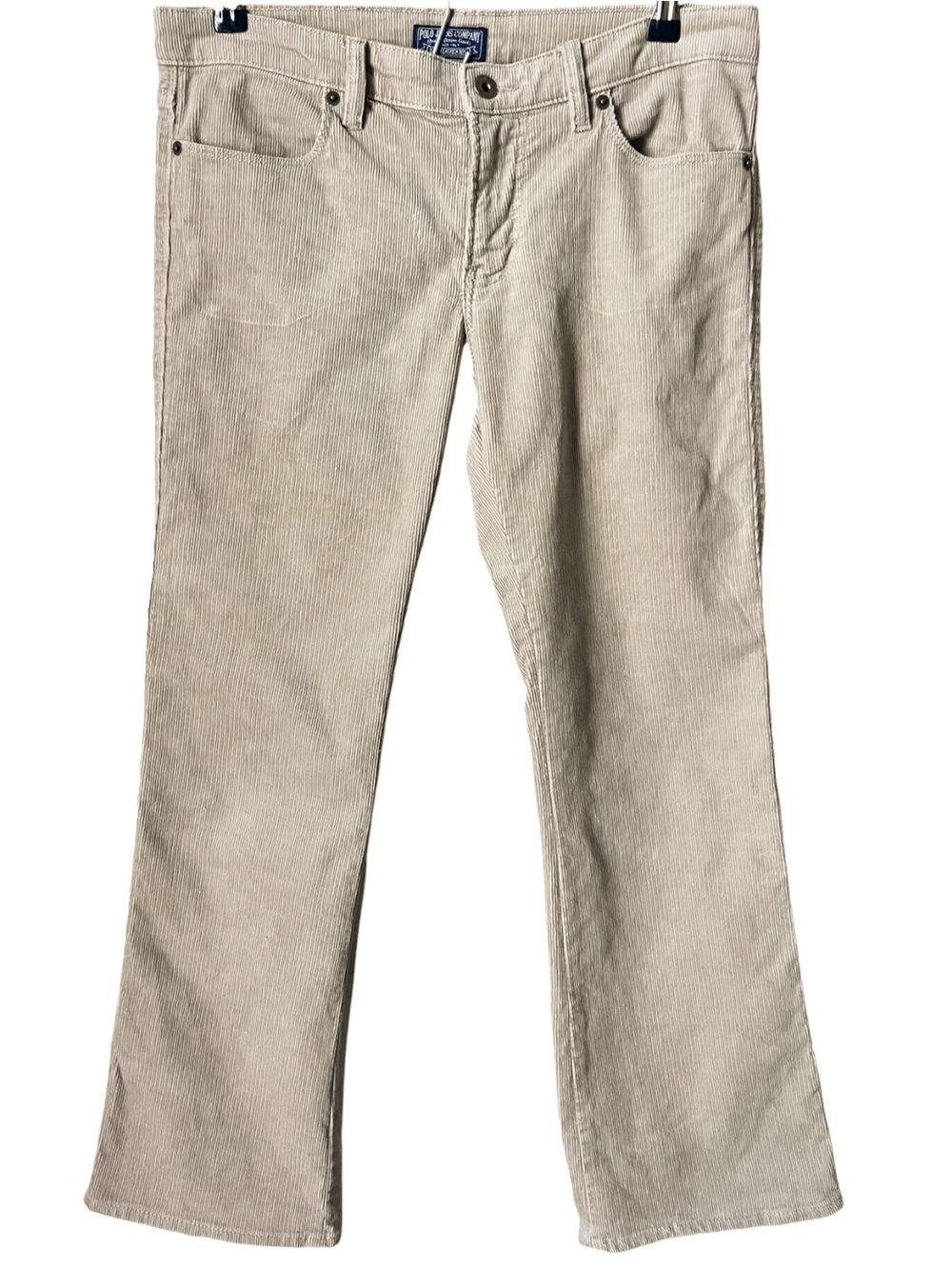 Vintage Y2K Ralph Lauren Polo Jeans Tan Corduroy Low Rise Pants Size 6